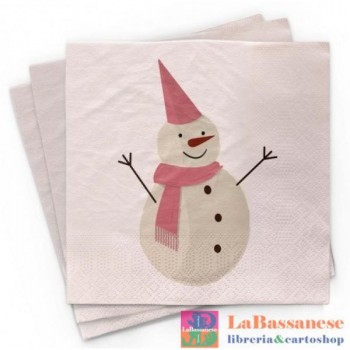 TOVAGLIOLI 3VELI 33X33CM BAMBOO-SNOWMAN (Cod. BN629)