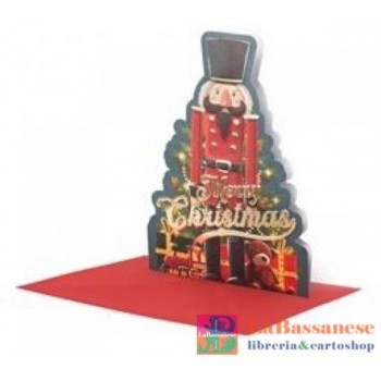 BIGLIETTO NATALE GREETING CARD NUTCRACKER (Cod. BGNHJ0010)