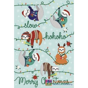 BIGLIETTO NATALE GREETING CARD SLOTH (Cod. BGNUN0035)