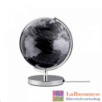 MAPPAMONDO TERRA BLACK LIGTH DIAMETRO 25 H 320 METALLO NERO CON LUCE (Cod. EMSE0712)