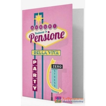BIGLIETTO D'AUGURI PENSIONE...