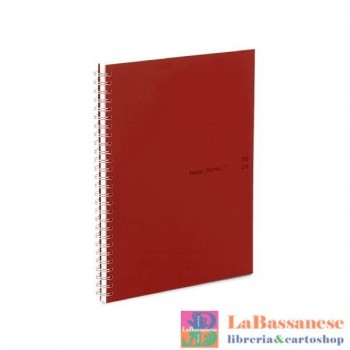 24-AGENDA NOTA BENE SKIN TECH A5 SETT.SPIRALE ROSSO (Cod. NB7A5WS6)