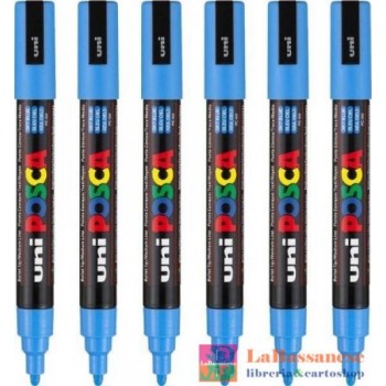 POSCA MEDIO BLU CIELO PENNARELLO UNIPOSCA MARKER MEDIO 2,5 MM - M-PC5M-BC