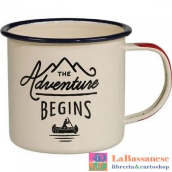 MUG ENAMEL-ADVENTURE BEGINS...