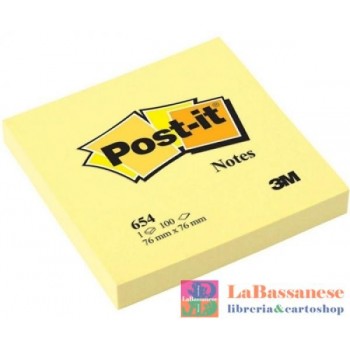 BLOCCHETTI POST-IT GIALLO CANARY 76X76 MM 100FF CONF DA 12 PZ - 654--7100103157