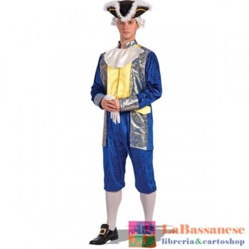 COSTUME CAVALIERE BLU T.U.(M-L) IN BUSTA C/GANCIO - 83621