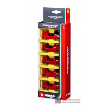 1/64 FERRARI RACE + PLAY 5-PK. (VERTICAL PACK) FOLLOW "2024 Q1-Q2 ASST" - 18-56105