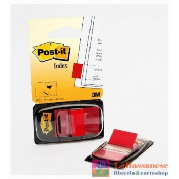 POST-IT INDEX FORMATO MEDIO CON DISPENSER IN PLASTICA, COLORE ROSSO, 50 SEGNAPAGINA/DISPENSER, 1 DISPENSER/CONFEZIONE - 680-1--7