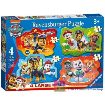 PUZZLE SHAPED 4 IN A BOX PAW PATROL - 03028