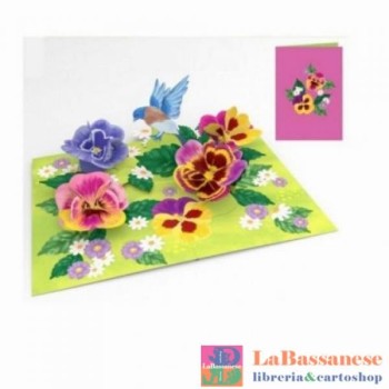 BIGLIETTO ORIGAMO PANSIES...