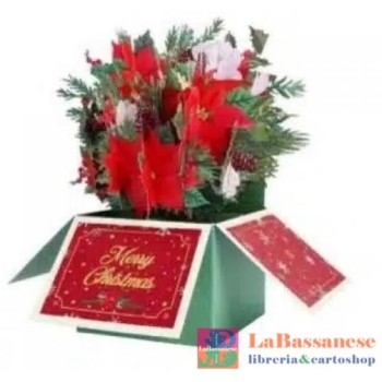 BIGLIETTO ORIGAMO PONSETTIA...