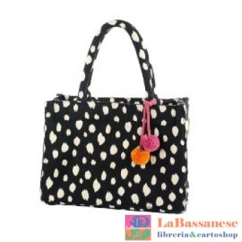 BORSA NERA-BIANCO CON...
