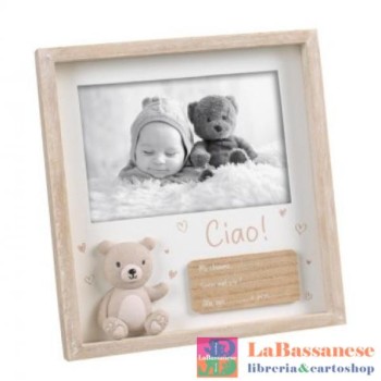 PORTAFOTO 10X15 IN LEGNO SBIANCATO CON DEC.RESINA MASCAGNI (Cod. MM2GEA2038)