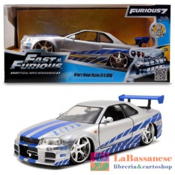 FAST & FURIOUS 2002 NISSAN SKYLINE GT-R (BNR34) IN SCALA 1:24 DIE-CAST - 253203044