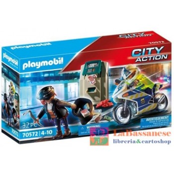 POLIZIOTTO IN MOTO E LADRO...