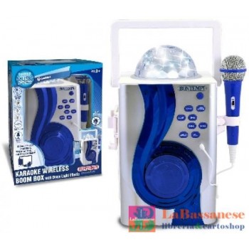 KARAOKE WIRELESS BOOM BOX CON EFFETTI DISCO - 48-6100