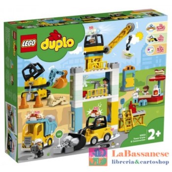 CANTIERE EDILE CON GRU A...